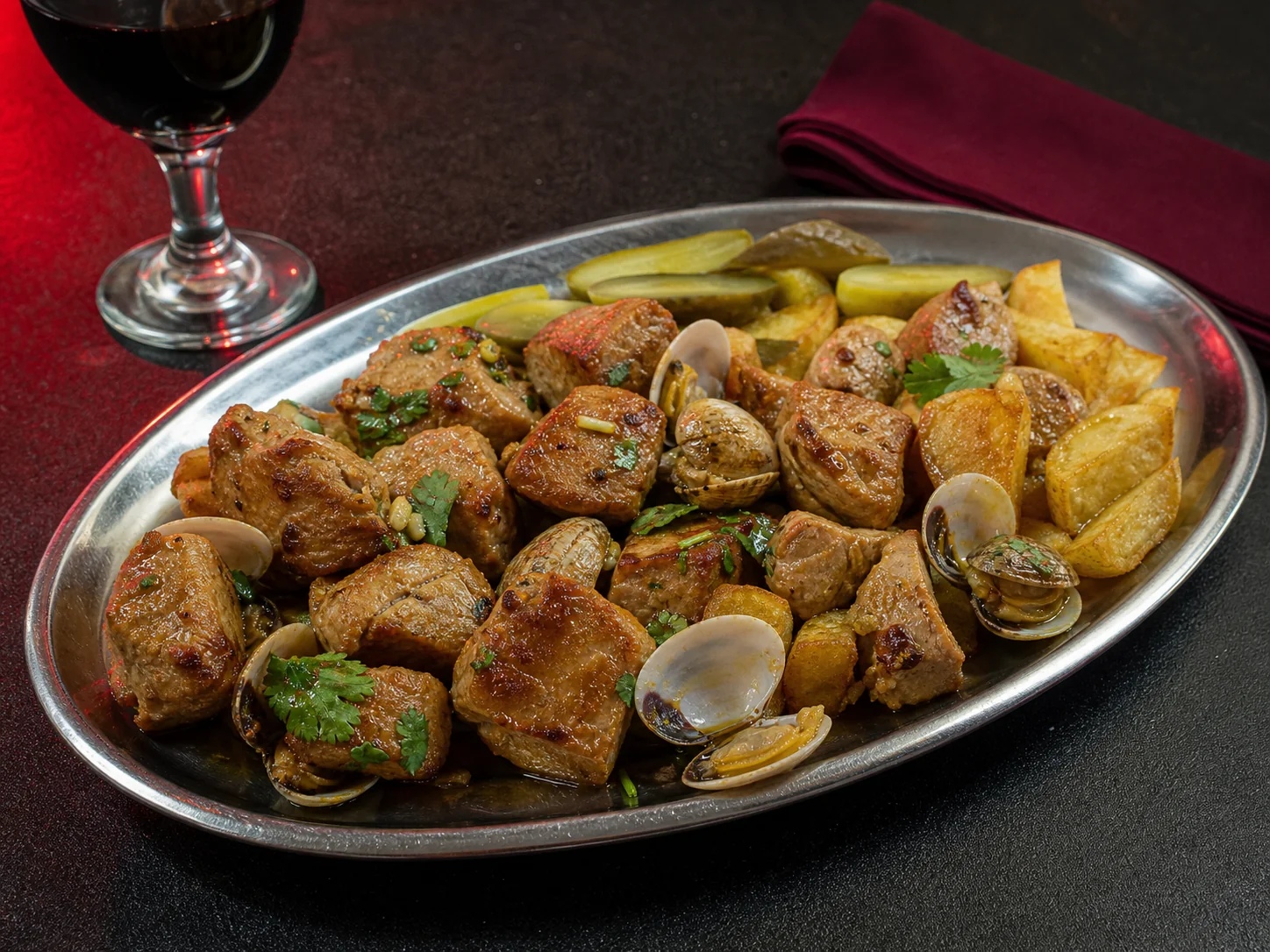 Carne de porco à portuguesa
